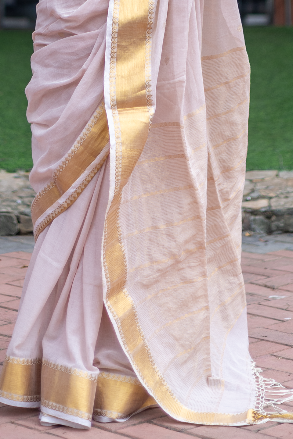 Cotton Zari Border Saree