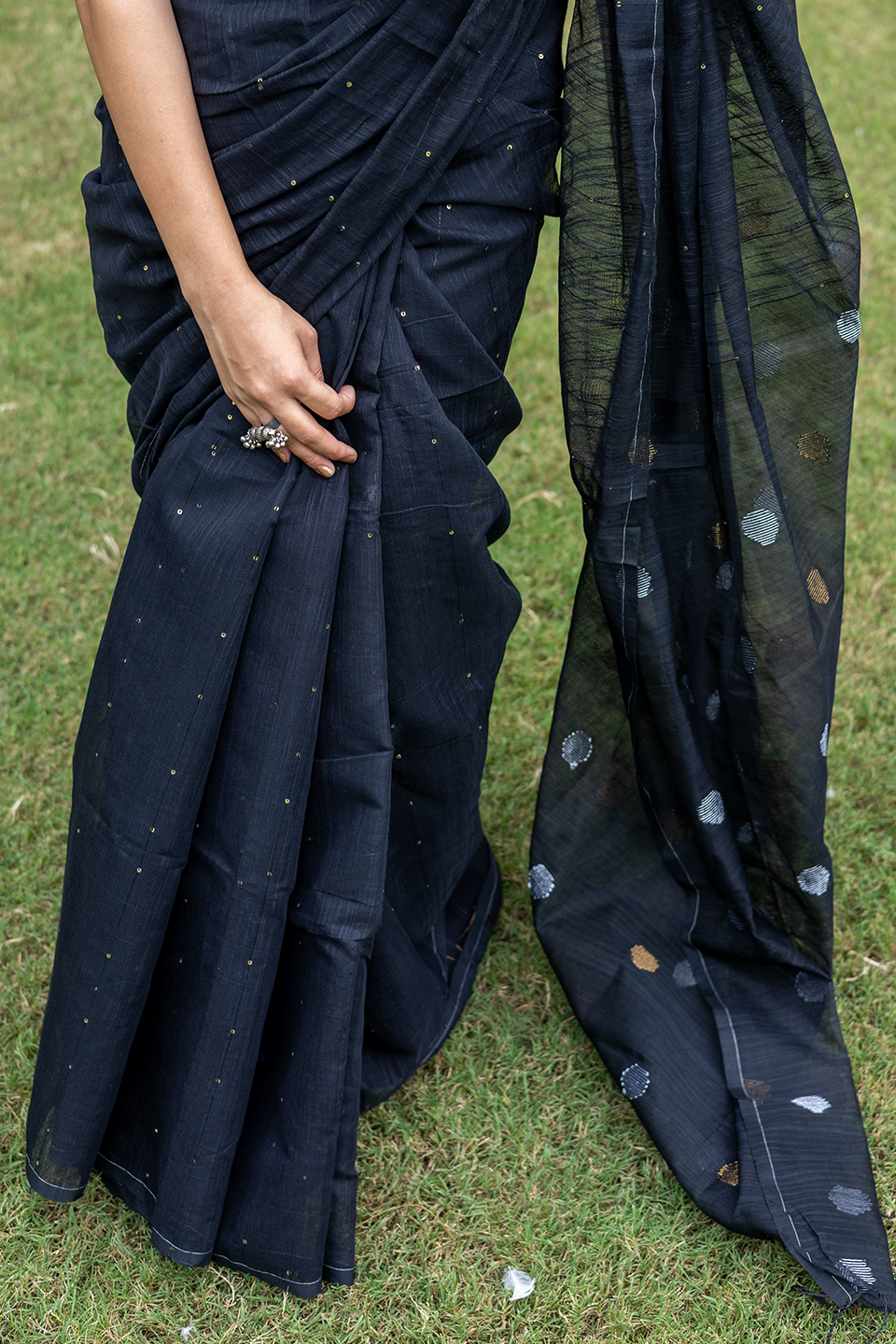 Handloom Silk Sequence Work Saree