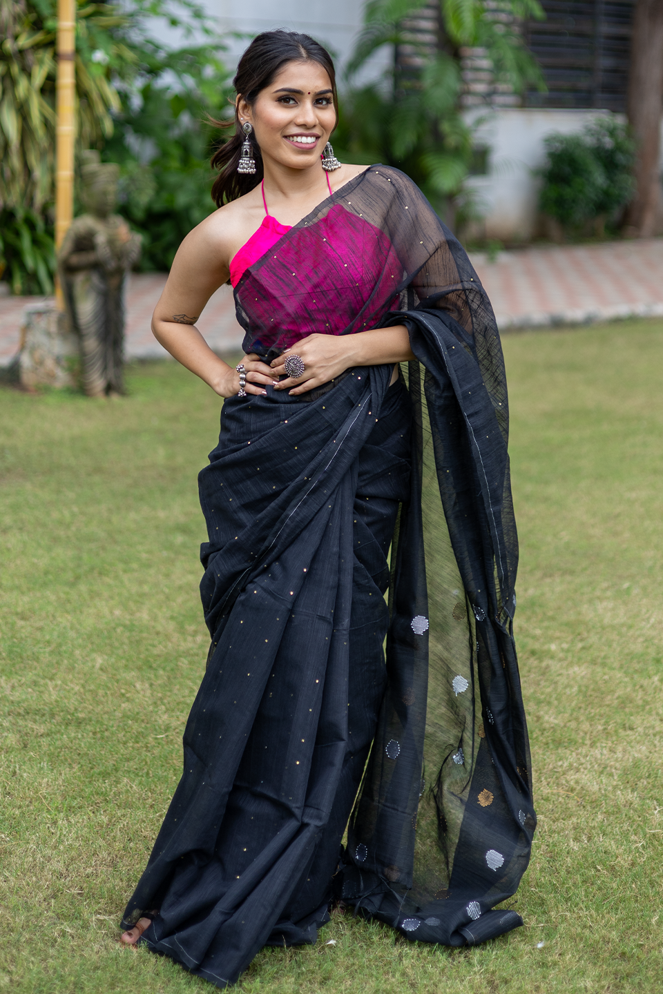 Handloom Silk Sequence Work Saree