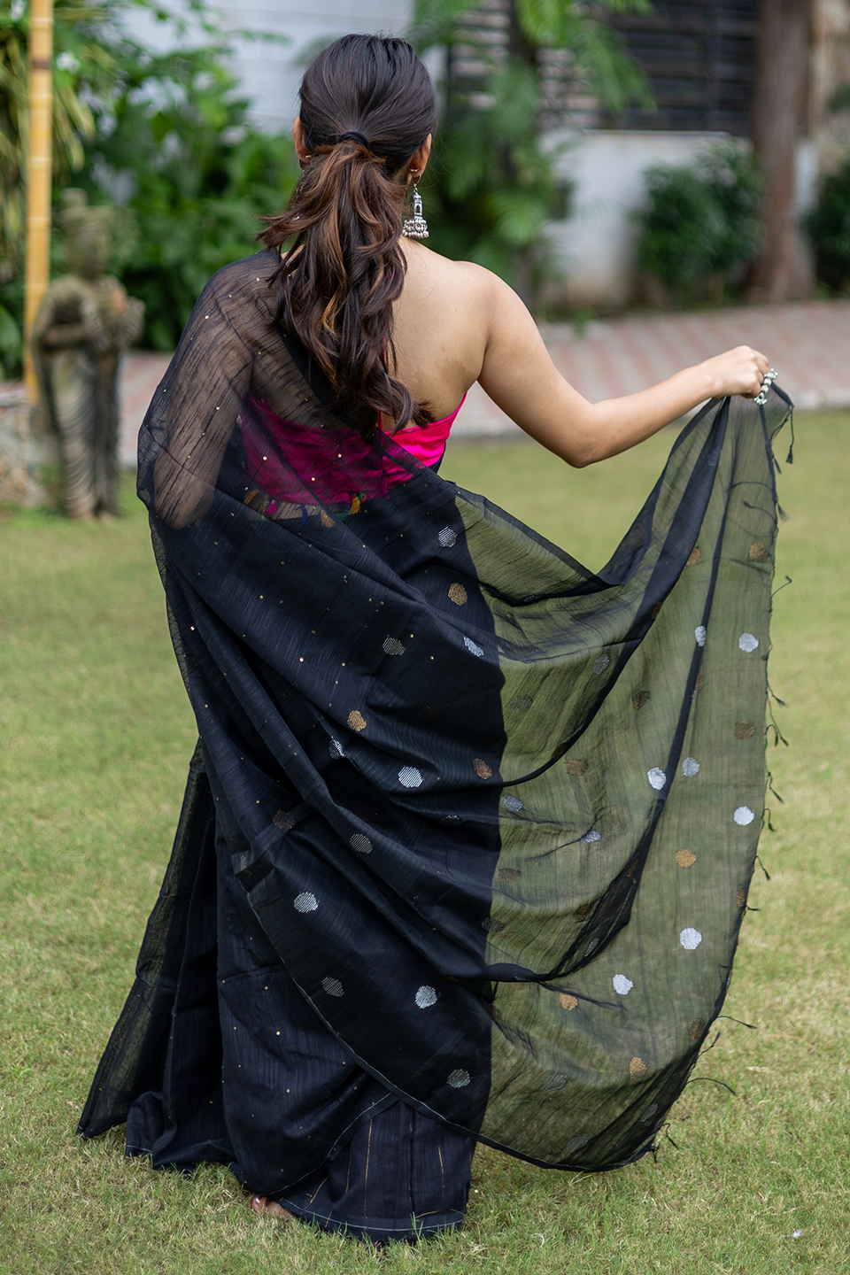 Handloom Silk Sequence Work Saree