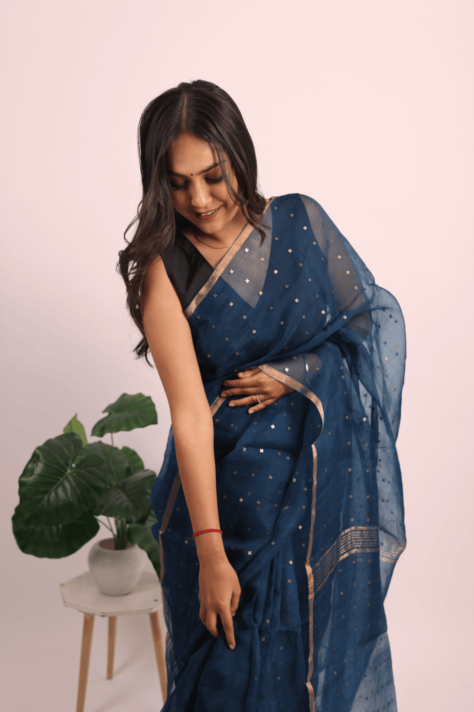 Matka Muslin Silk Saree (Rama - Green)