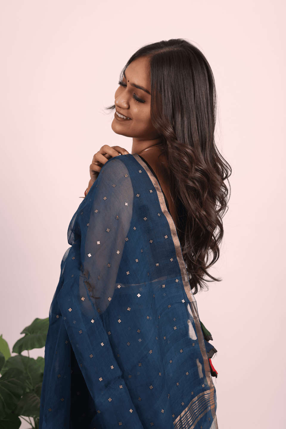 Matka Muslin Silk Saree (Rama - Green)