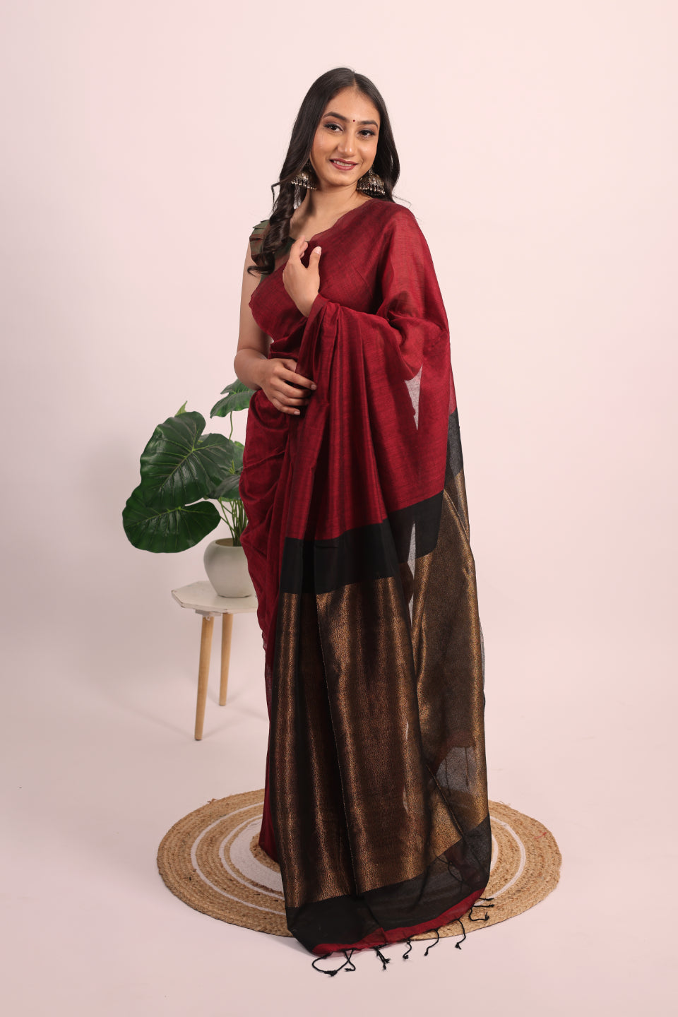 Malmal Cotton Tissue Pallu Saree