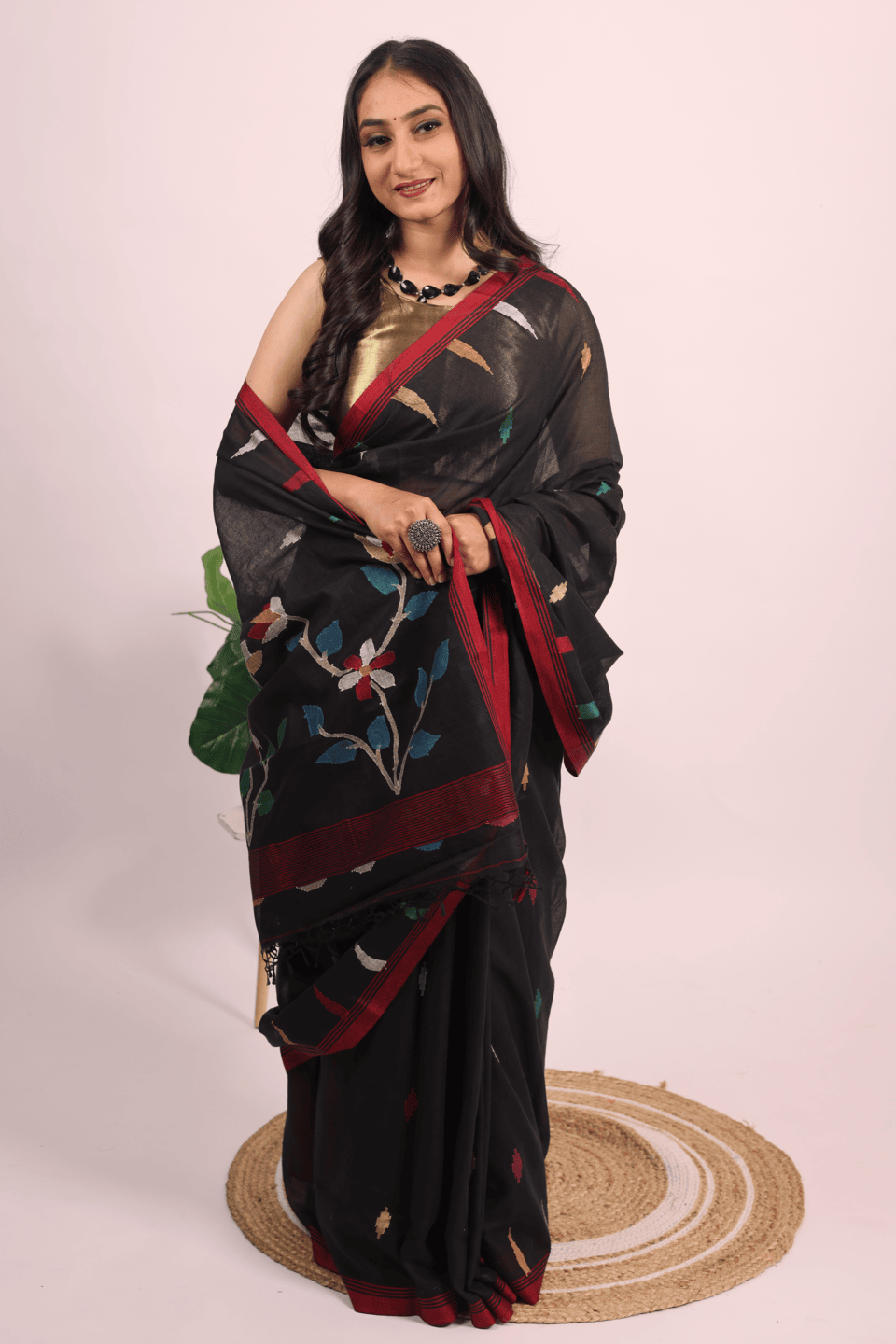 Khadi Cotton Jamdani Saree