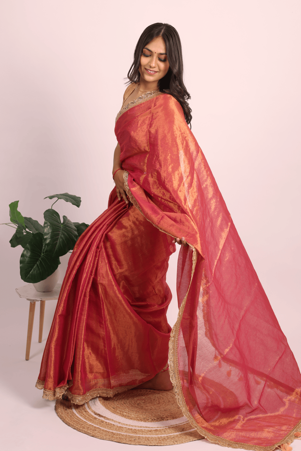 Raga Tissue Silk Designer Saree