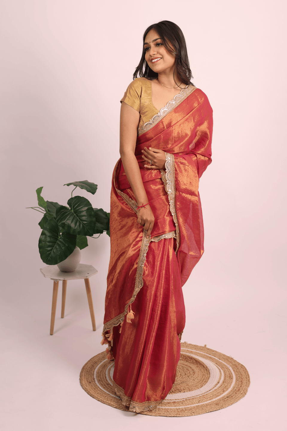 Raga Tissue Silk Designer Saree