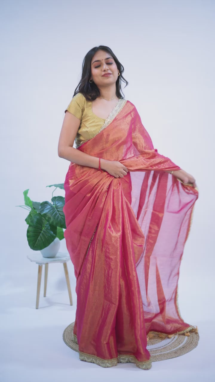 Raga Tissue Silk Designer Saree
